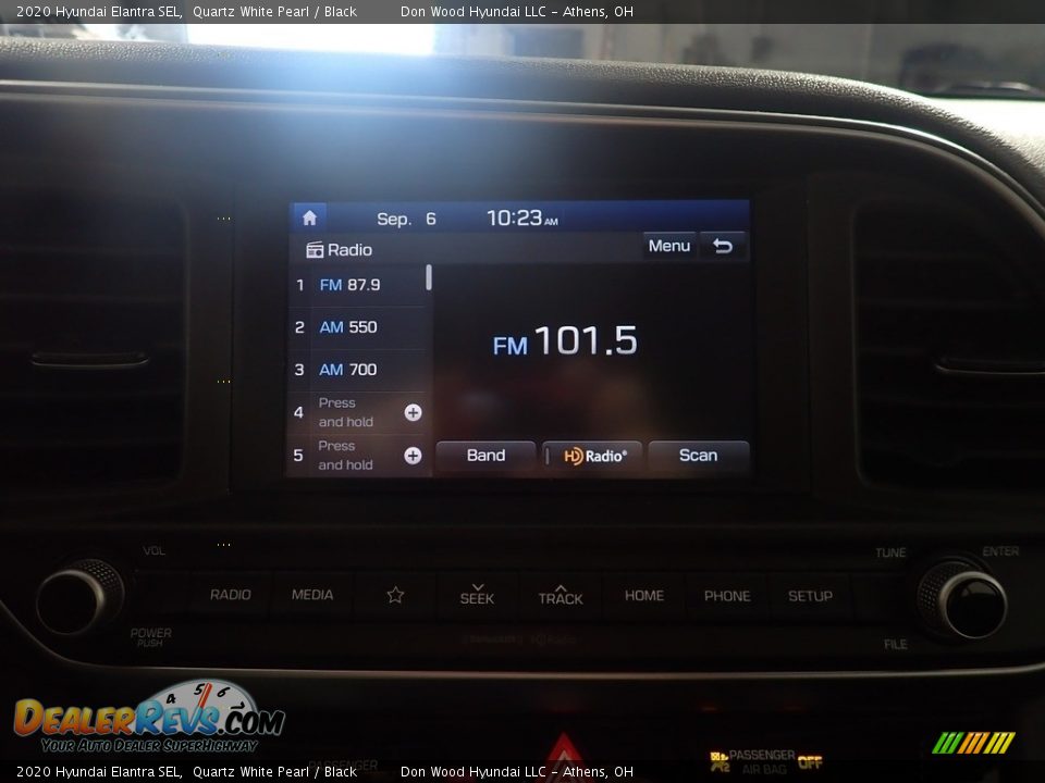 2020 Hyundai Elantra SEL Quartz White Pearl / Black Photo #26