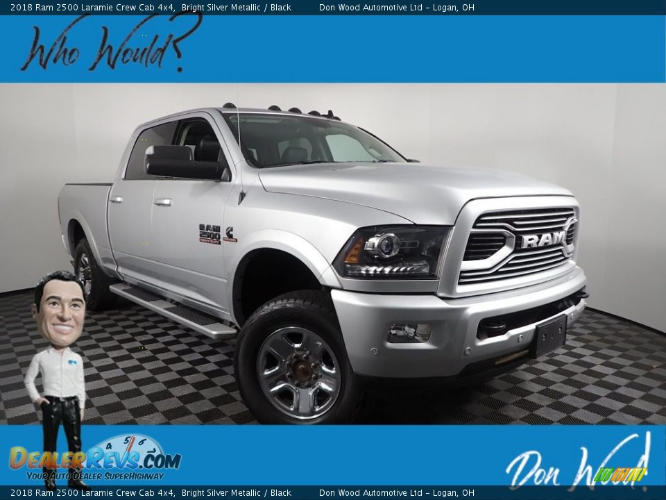 2018 Ram 2500 Laramie Crew Cab 4x4 Bright Silver Metallic / Black Photo #1