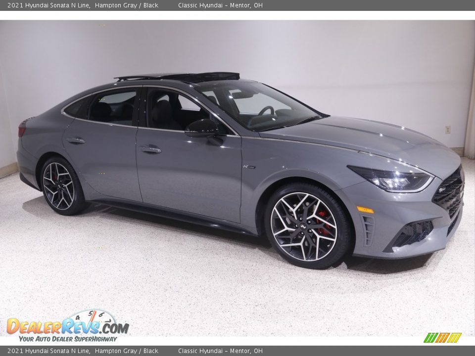 2021 Hyundai Sonata N Line Hampton Gray / Black Photo #1
