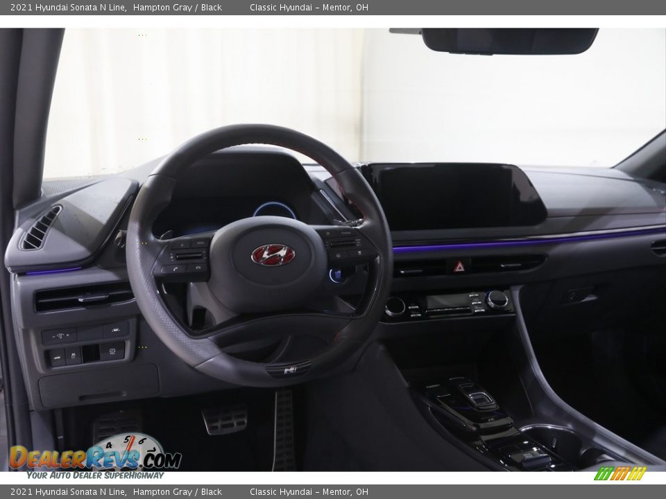 2021 Hyundai Sonata N Line Hampton Gray / Black Photo #6