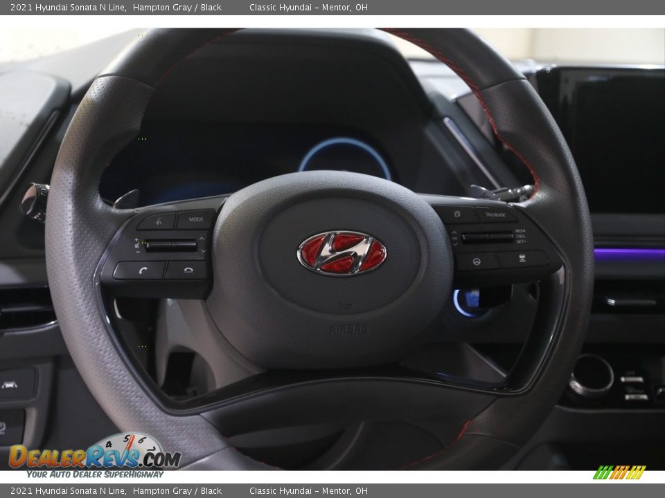 2021 Hyundai Sonata N Line Hampton Gray / Black Photo #7