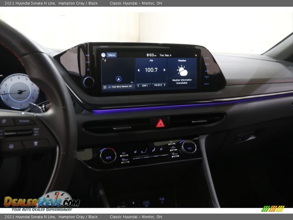 2021 Hyundai Sonata N Line Hampton Gray / Black Photo #9