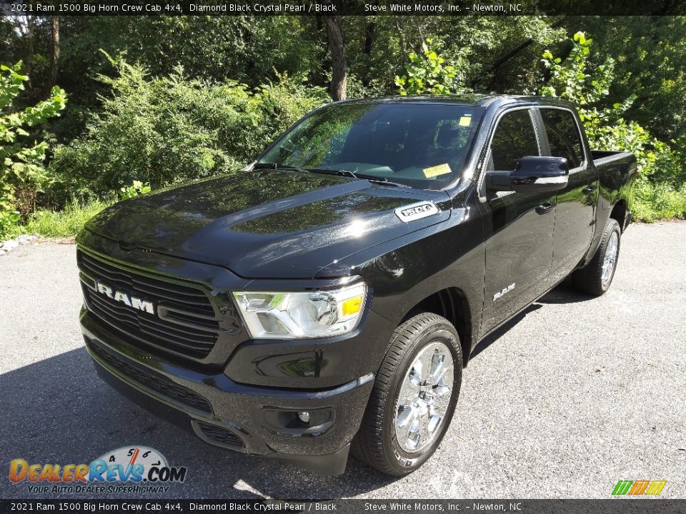 2021 Ram 1500 Big Horn Crew Cab 4x4 Diamond Black Crystal Pearl / Black Photo #3