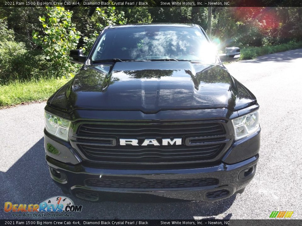 2021 Ram 1500 Big Horn Crew Cab 4x4 Diamond Black Crystal Pearl / Black Photo #4