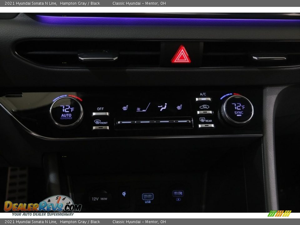 2021 Hyundai Sonata N Line Hampton Gray / Black Photo #14