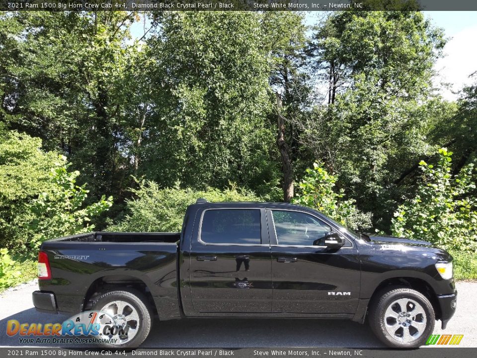 Diamond Black Crystal Pearl 2021 Ram 1500 Big Horn Crew Cab 4x4 Photo #6