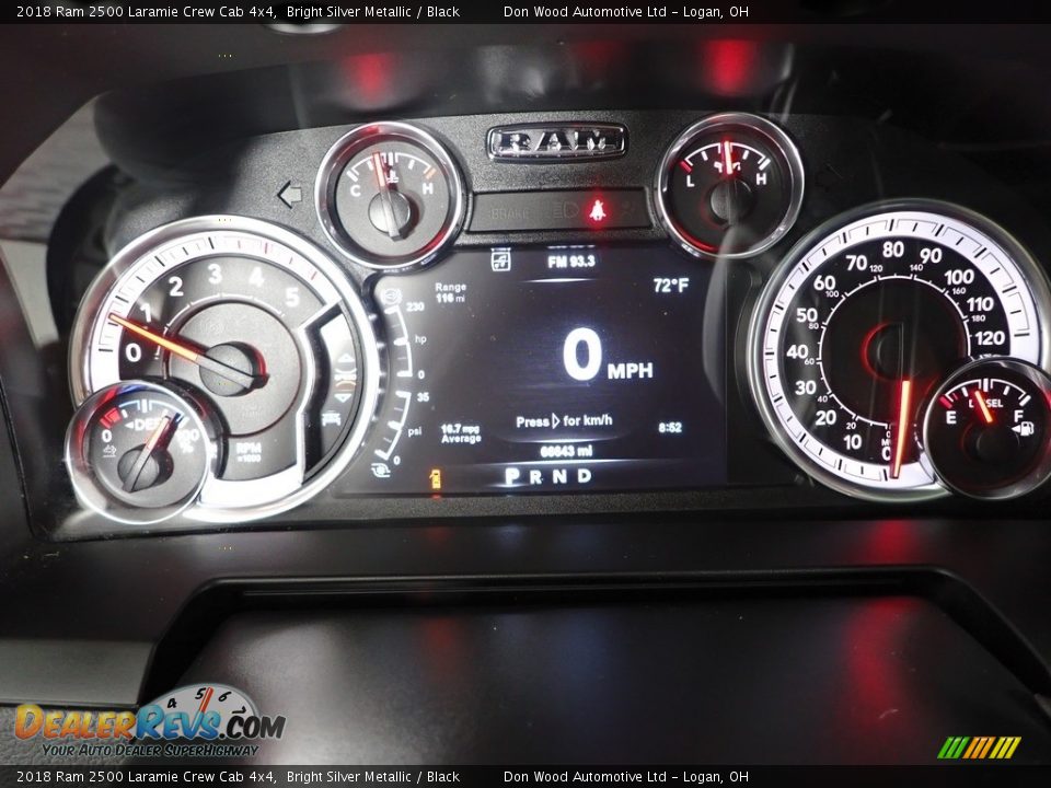 2018 Ram 2500 Laramie Crew Cab 4x4 Bright Silver Metallic / Black Photo #21
