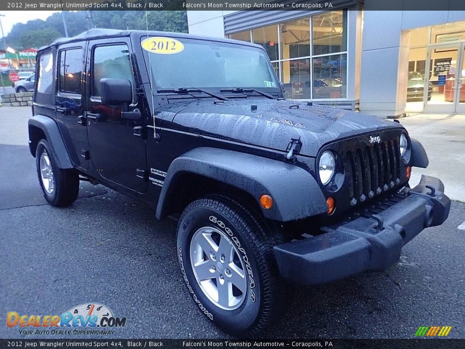 2012 Jeep Wrangler Unlimited Sport 4x4 Black / Black Photo #9