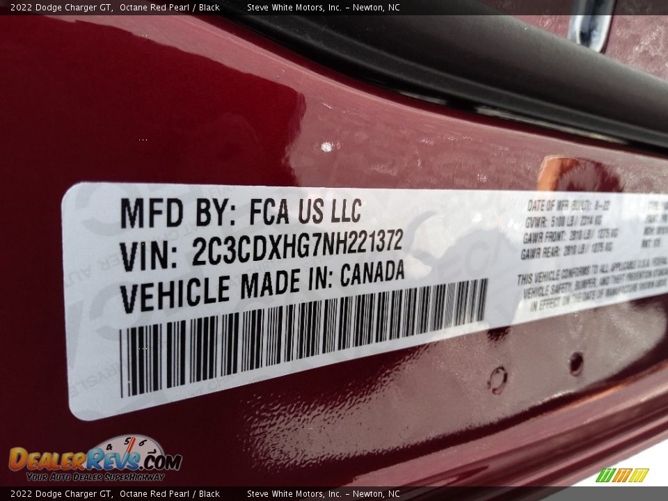 2022 Dodge Charger GT Octane Red Pearl / Black Photo #28