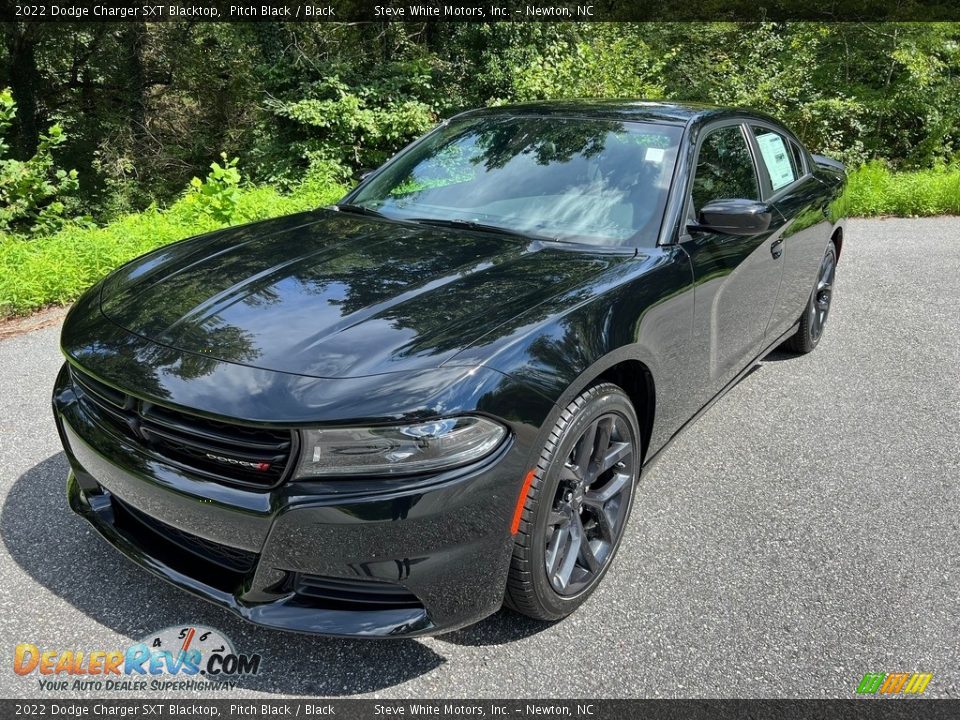 2022 Dodge Charger SXT Blacktop Pitch Black / Black Photo #2