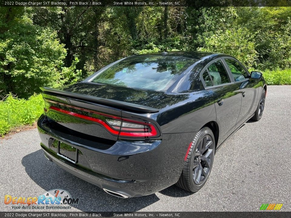 2022 Dodge Charger SXT Blacktop Pitch Black / Black Photo #6