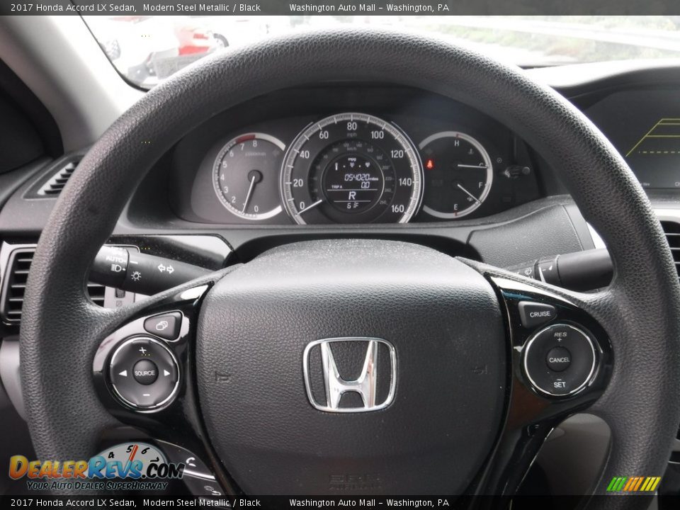 2017 Honda Accord LX Sedan Modern Steel Metallic / Black Photo #22