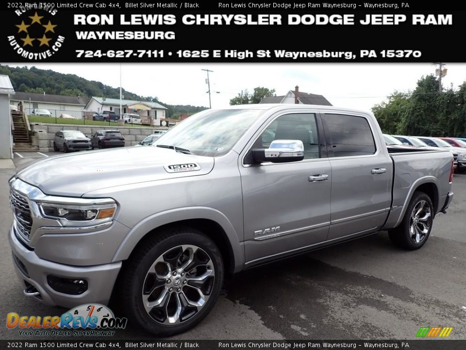 2022 Ram 1500 Limited Crew Cab 4x4 Billet Silver Metallic / Black Photo #1