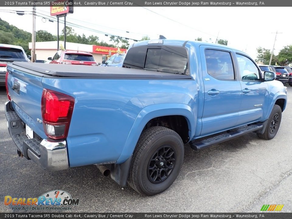 2019 Toyota Tacoma SR5 Double Cab 4x4 Cavalry Blue / Cement Gray Photo #6