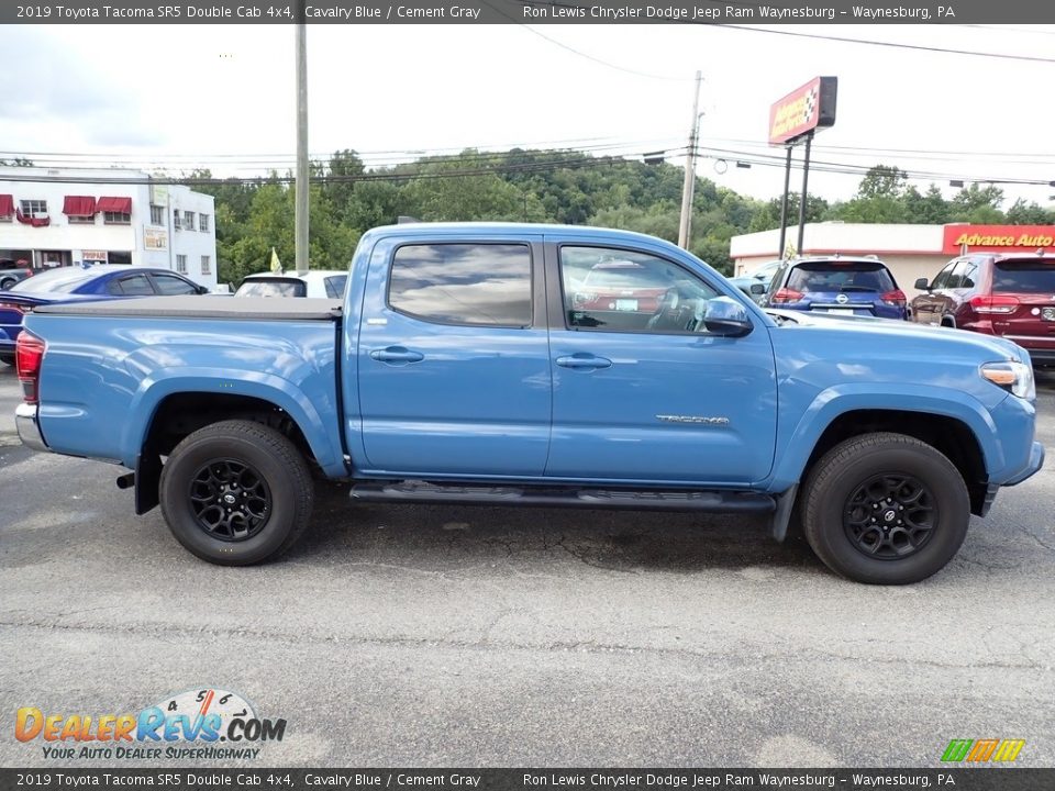 2019 Toyota Tacoma SR5 Double Cab 4x4 Cavalry Blue / Cement Gray Photo #7