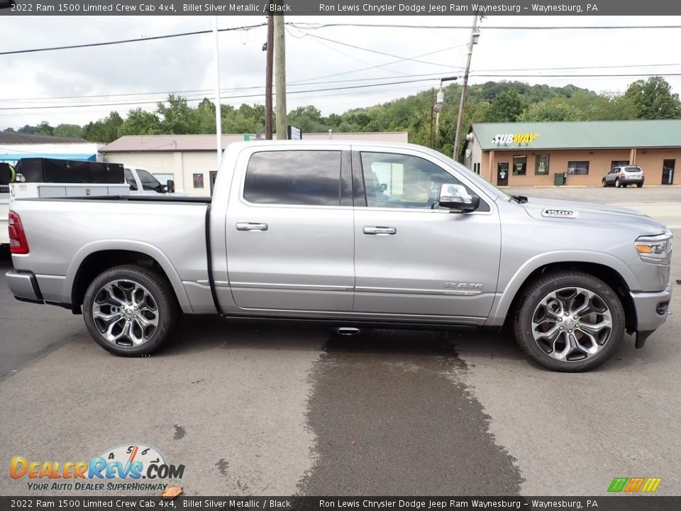 2022 Ram 1500 Limited Crew Cab 4x4 Billet Silver Metallic / Black Photo #6