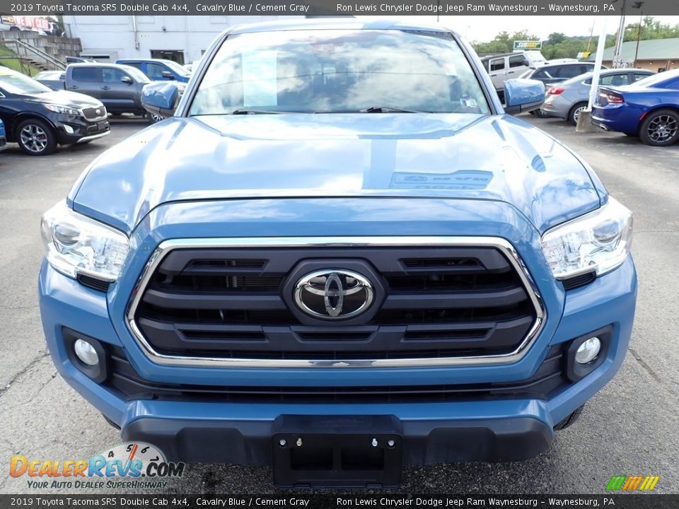 2019 Toyota Tacoma SR5 Double Cab 4x4 Cavalry Blue / Cement Gray Photo #9