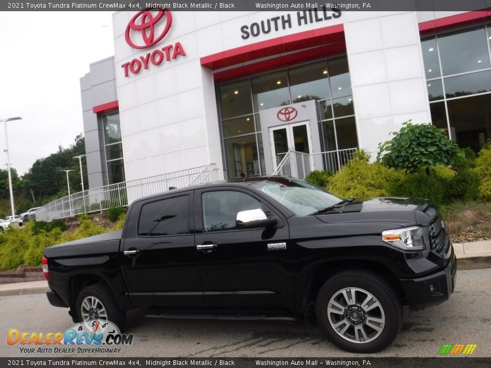 2021 Toyota Tundra Platinum CrewMax 4x4 Midnight Black Metallic / Black Photo #2