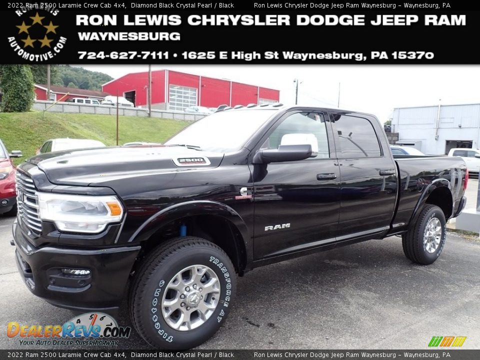 2022 Ram 2500 Laramie Crew Cab 4x4 Diamond Black Crystal Pearl / Black Photo #1