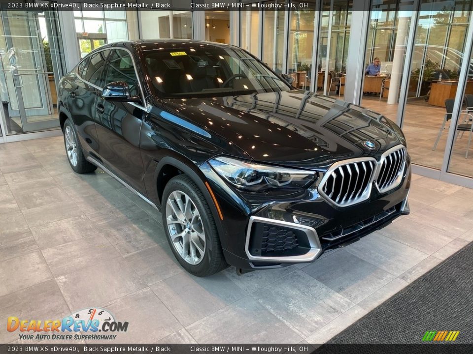 2023 BMW X6 xDrive40i Black Sapphire Metallic / Black Photo #1