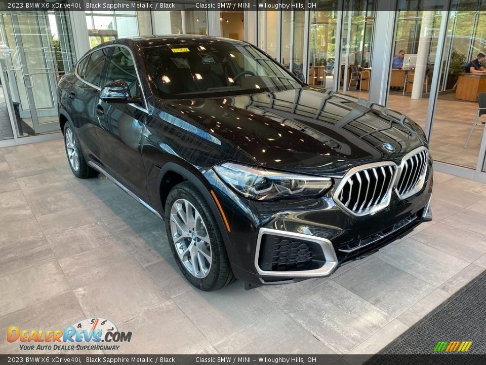 2023 BMW X6 xDrive40i Black Sapphire Metallic / Black Photo #1