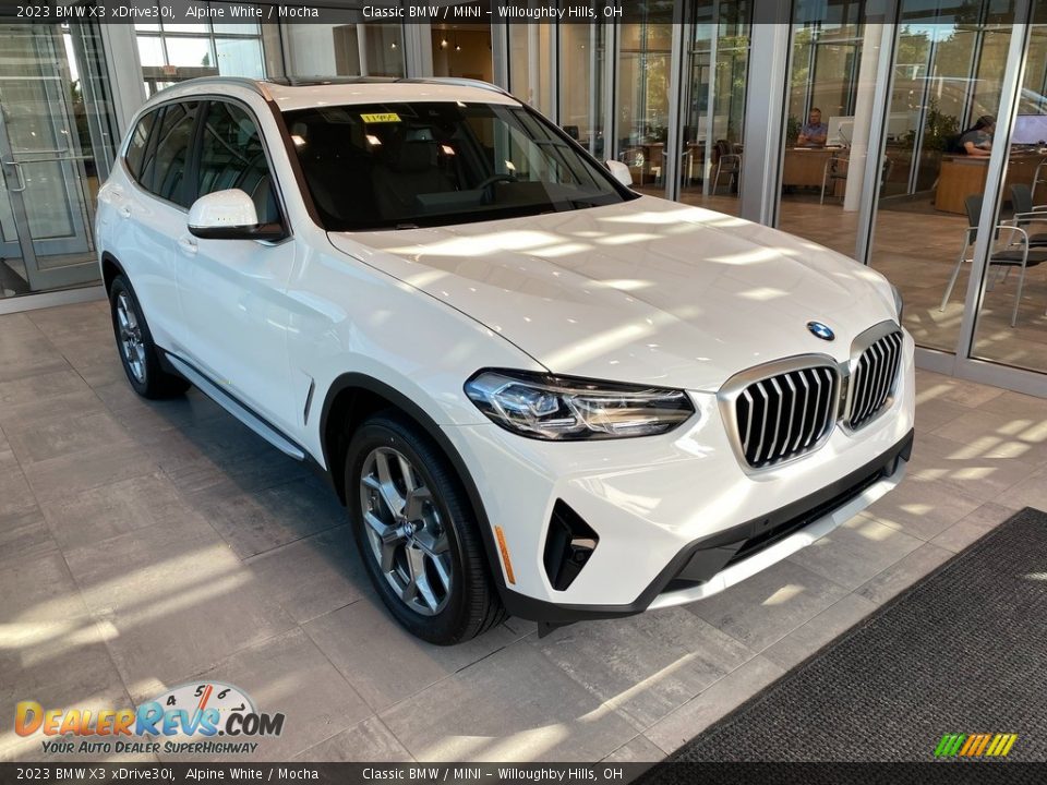 2023 BMW X3 xDrive30i Alpine White / Mocha Photo #1