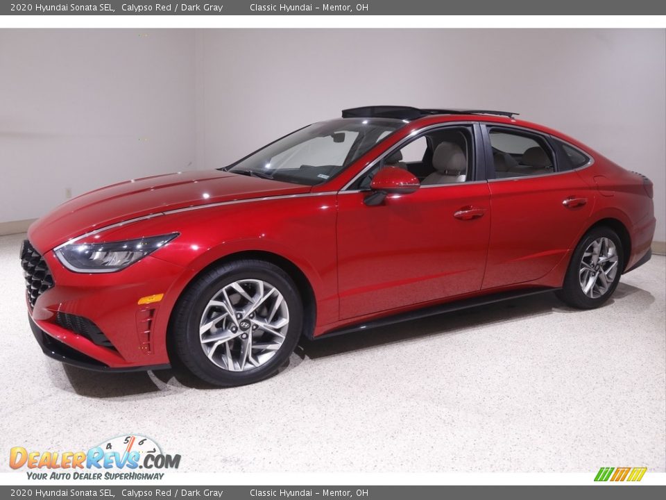 2020 Hyundai Sonata SEL Calypso Red / Dark Gray Photo #3