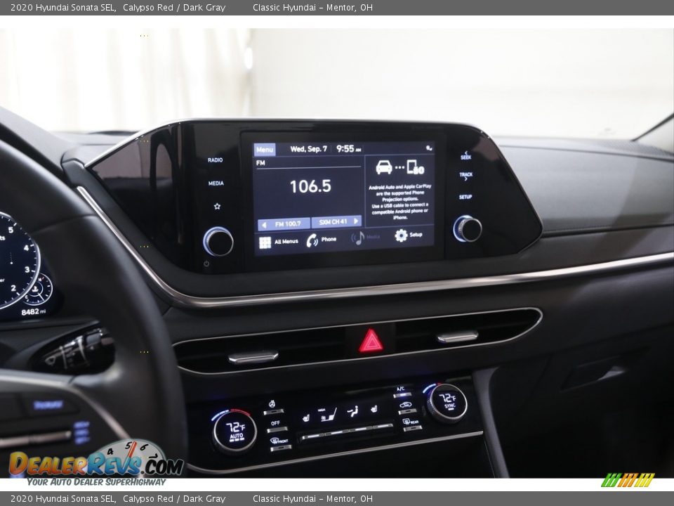 2020 Hyundai Sonata SEL Calypso Red / Dark Gray Photo #9