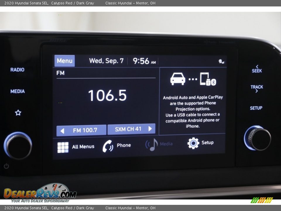 2020 Hyundai Sonata SEL Calypso Red / Dark Gray Photo #10