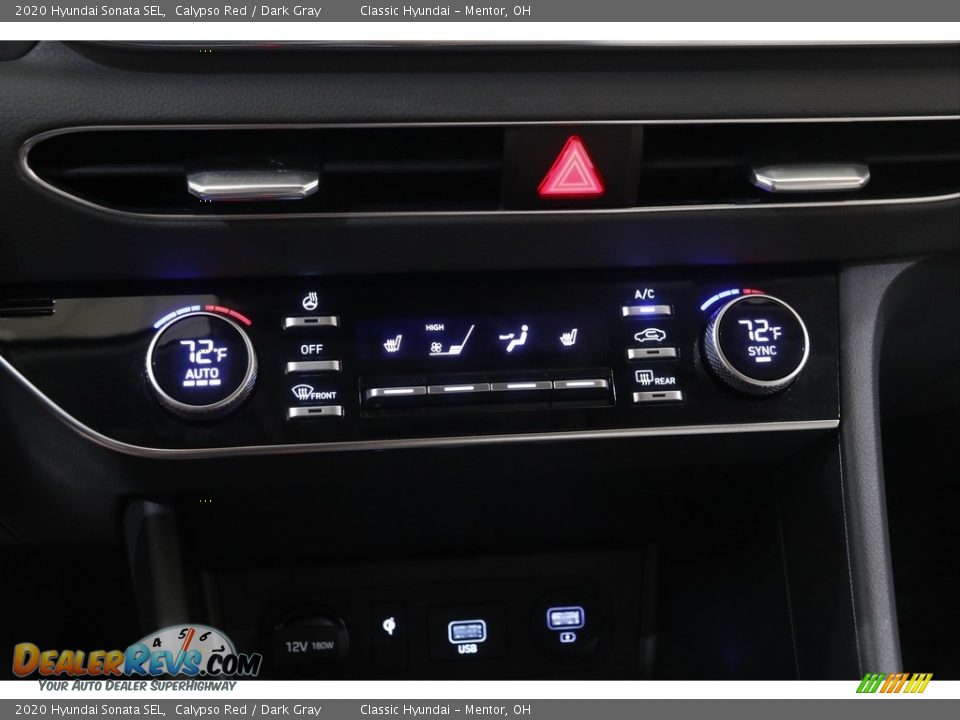 2020 Hyundai Sonata SEL Calypso Red / Dark Gray Photo #12