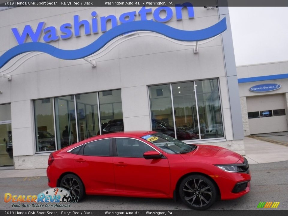 2019 Honda Civic Sport Sedan Rallye Red / Black Photo #2