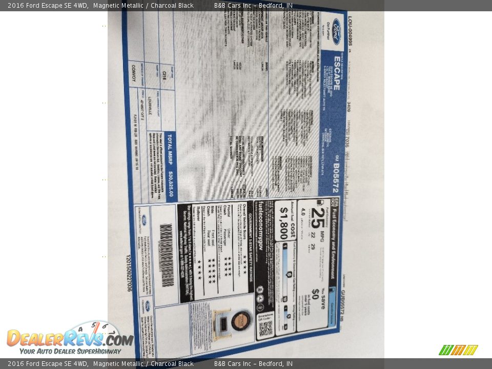 2016 Ford Escape SE 4WD Magnetic Metallic / Charcoal Black Photo #31