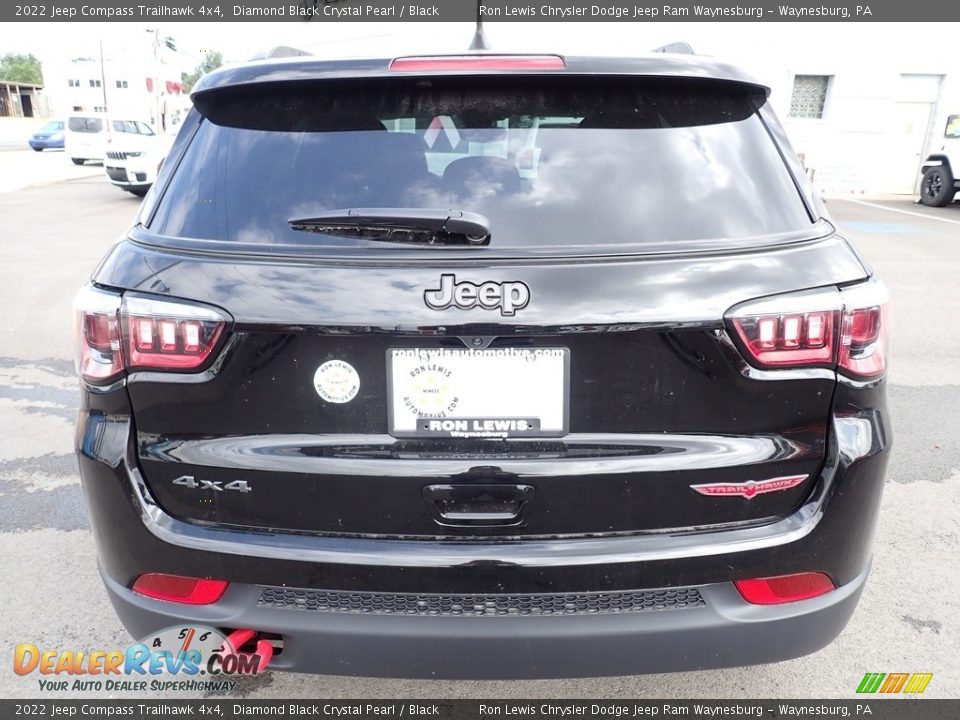 2022 Jeep Compass Trailhawk 4x4 Diamond Black Crystal Pearl / Black Photo #4