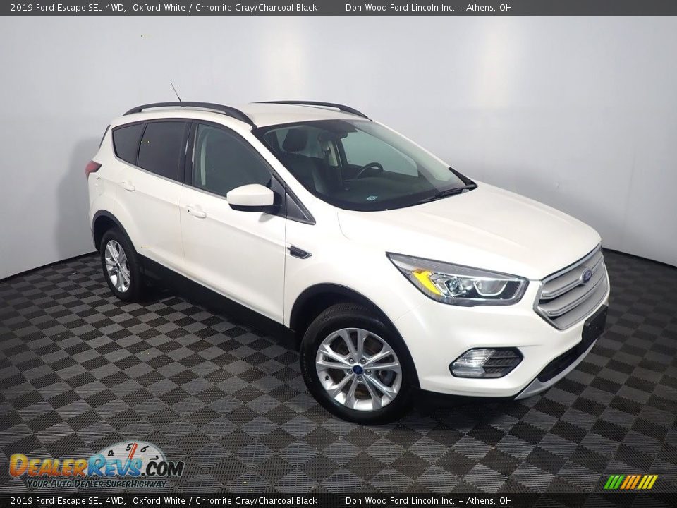 2019 Ford Escape SEL 4WD Oxford White / Chromite Gray/Charcoal Black Photo #3