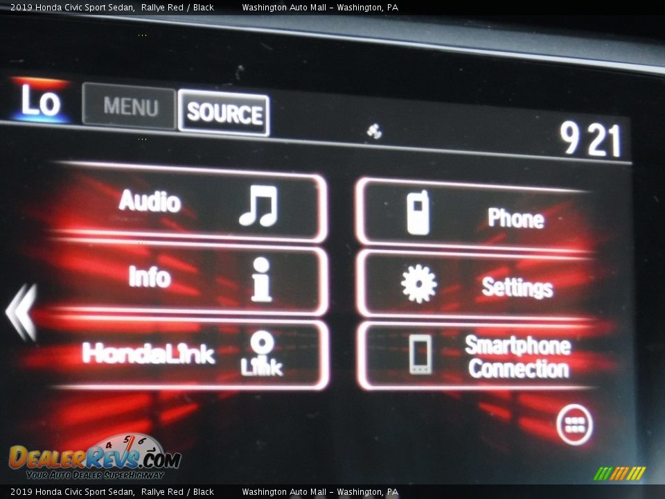 2019 Honda Civic Sport Sedan Rallye Red / Black Photo #16
