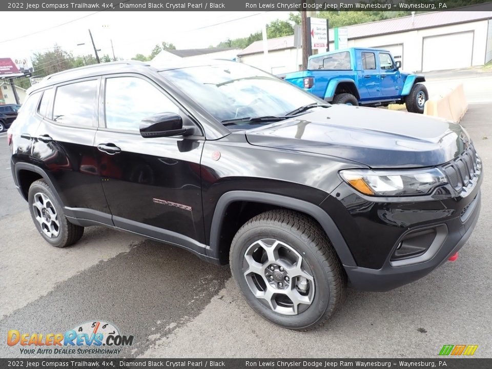 2022 Jeep Compass Trailhawk 4x4 Diamond Black Crystal Pearl / Black Photo #8