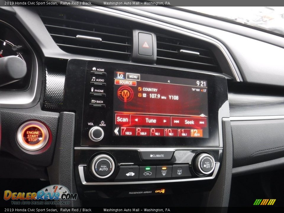 2019 Honda Civic Sport Sedan Rallye Red / Black Photo #17