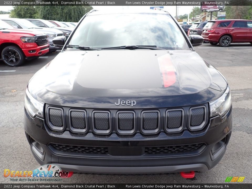 2022 Jeep Compass Trailhawk 4x4 Diamond Black Crystal Pearl / Black Photo #9