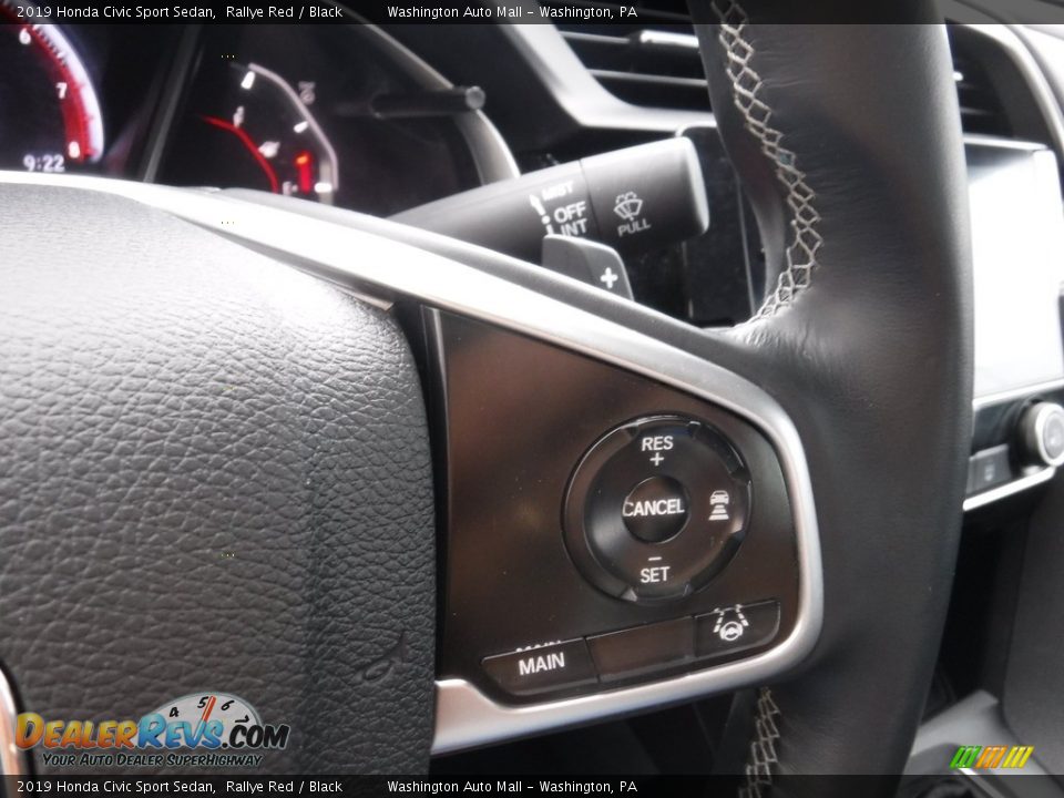 2019 Honda Civic Sport Sedan Rallye Red / Black Photo #22