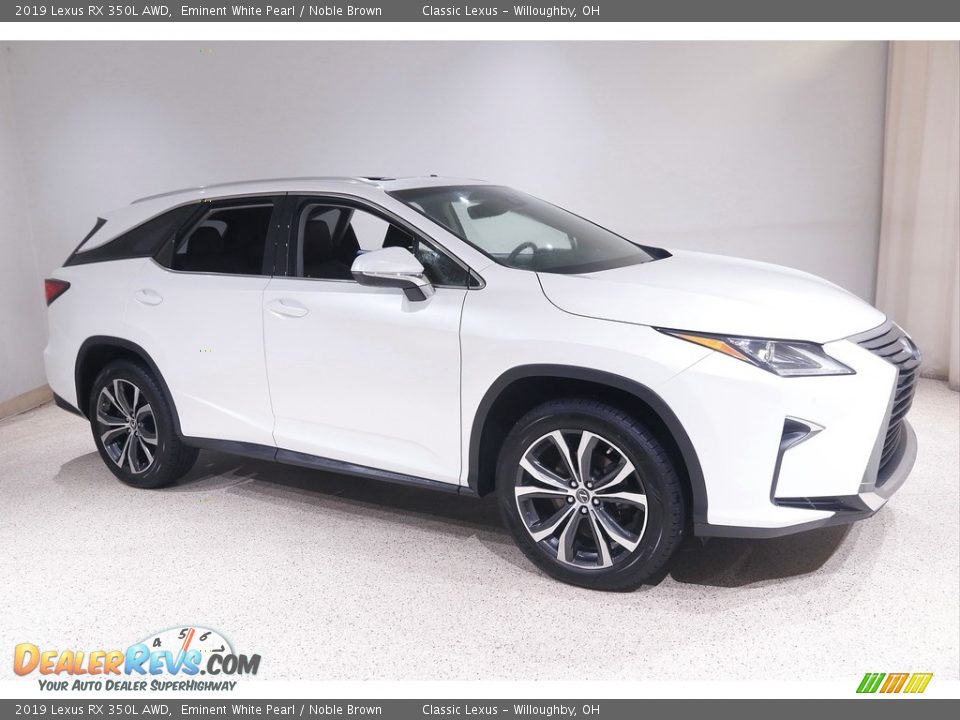 2019 Lexus RX 350L AWD Eminent White Pearl / Noble Brown Photo #1