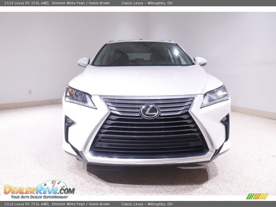 2019 Lexus RX 350L AWD Eminent White Pearl / Noble Brown Photo #2