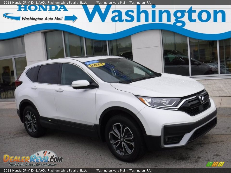 2021 Honda CR-V EX-L AWD Platinum White Pearl / Black Photo #1