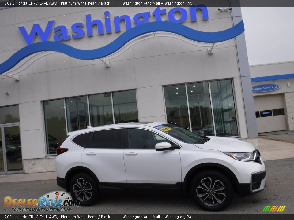 2021 Honda CR-V EX-L AWD Platinum White Pearl / Black Photo #2
