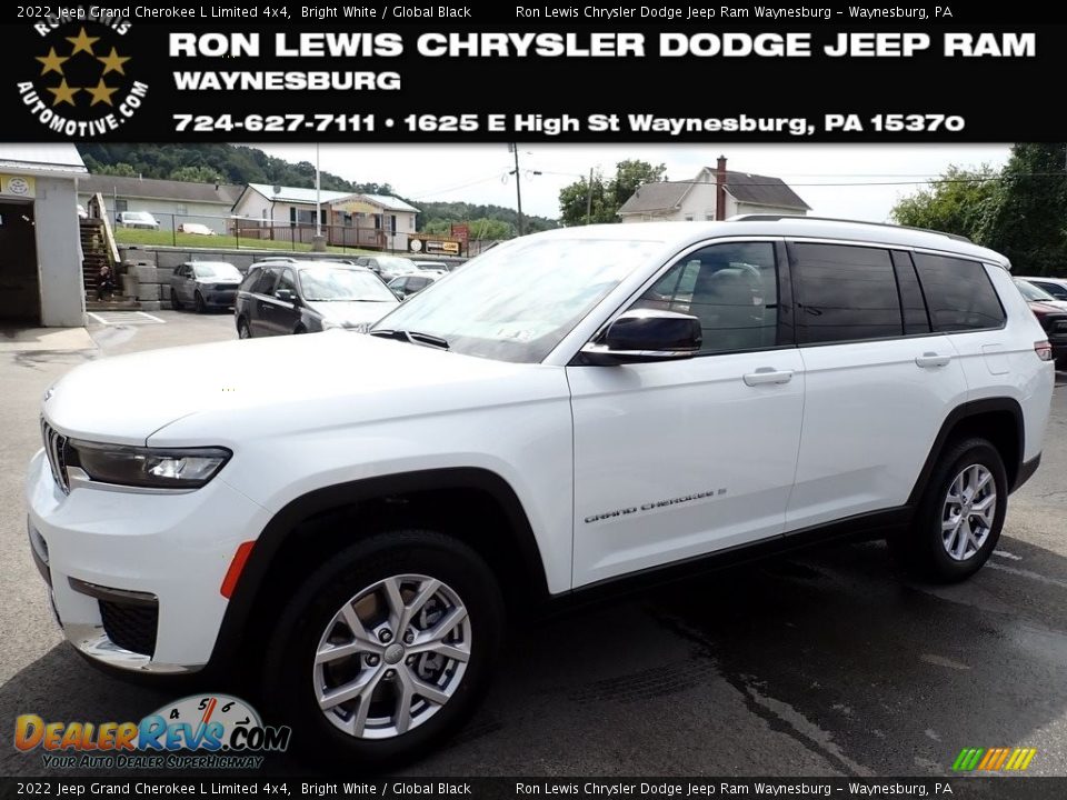 2022 Jeep Grand Cherokee L Limited 4x4 Bright White / Global Black Photo #1