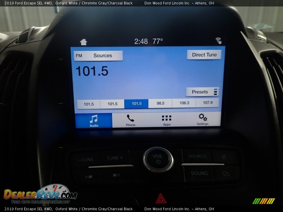 2019 Ford Escape SEL 4WD Oxford White / Chromite Gray/Charcoal Black Photo #28