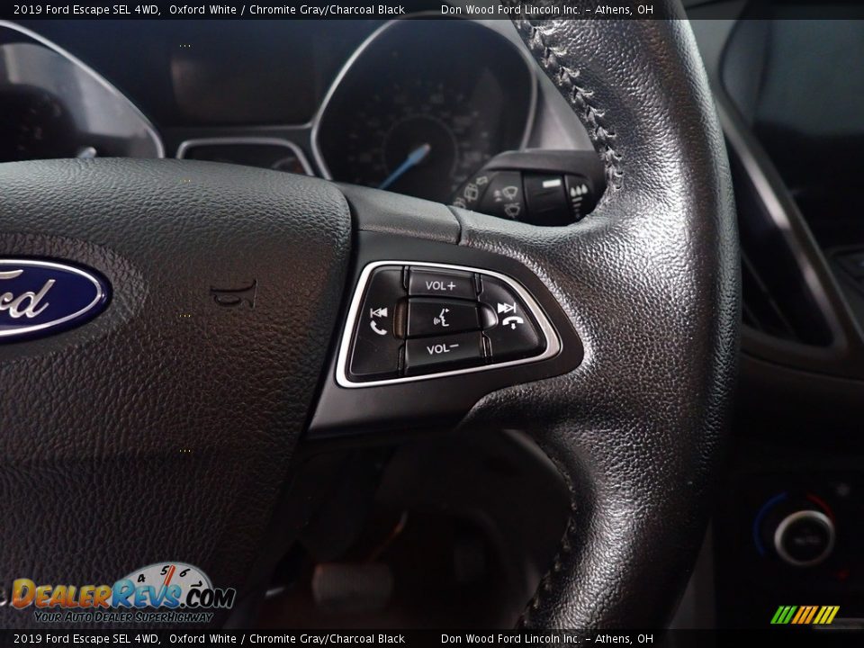 2019 Ford Escape SEL 4WD Oxford White / Chromite Gray/Charcoal Black Photo #32