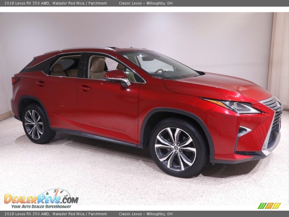 2018 Lexus RX 350 AWD Matador Red Mica / Parchment Photo #1