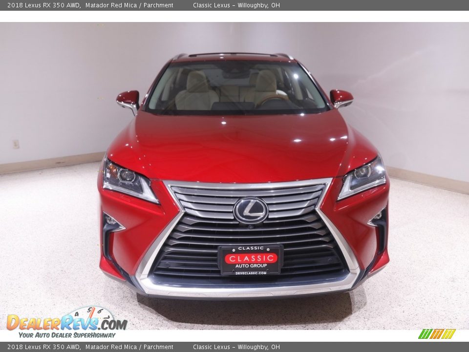 2018 Lexus RX 350 AWD Matador Red Mica / Parchment Photo #2