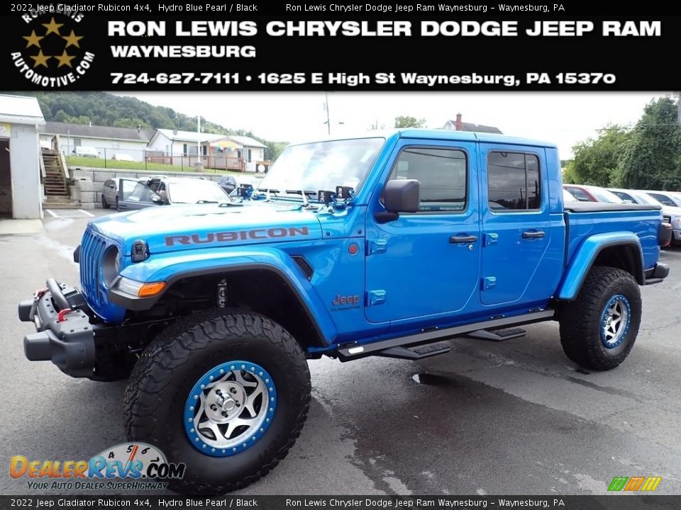 2022 Jeep Gladiator Rubicon 4x4 Hydro Blue Pearl / Black Photo #1