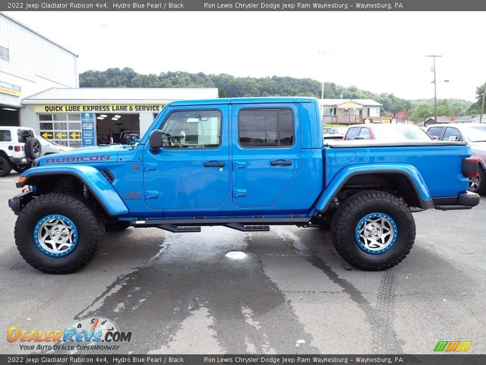 2022 Jeep Gladiator Rubicon 4x4 Hydro Blue Pearl / Black Photo #2